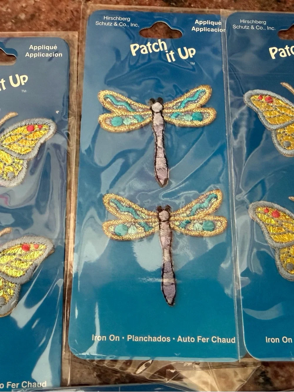 LOT OF 19 Patch It Up Iron-On Butterfly & Dragonfly Patches - Assorted Multicolo